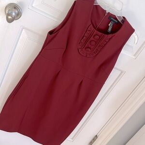 Beautiful  Maroon Banana Republic Ruffle Button Detail  Dress 2